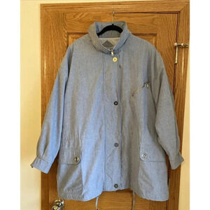 Izzi Women's Parka Jacket Full Zip Hooded 3X Blue